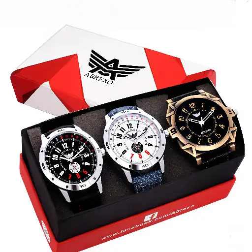 PACK OF 3 ANALOG WATCHES