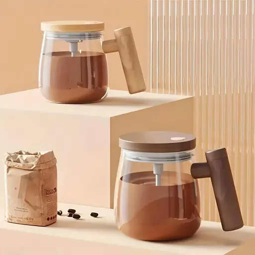 SELF STIRRING MUG.COFFEE MAKING MUG