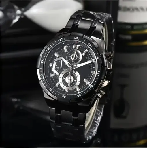 BLACK COLOR  ROUND DAIL ANALOG WATCH